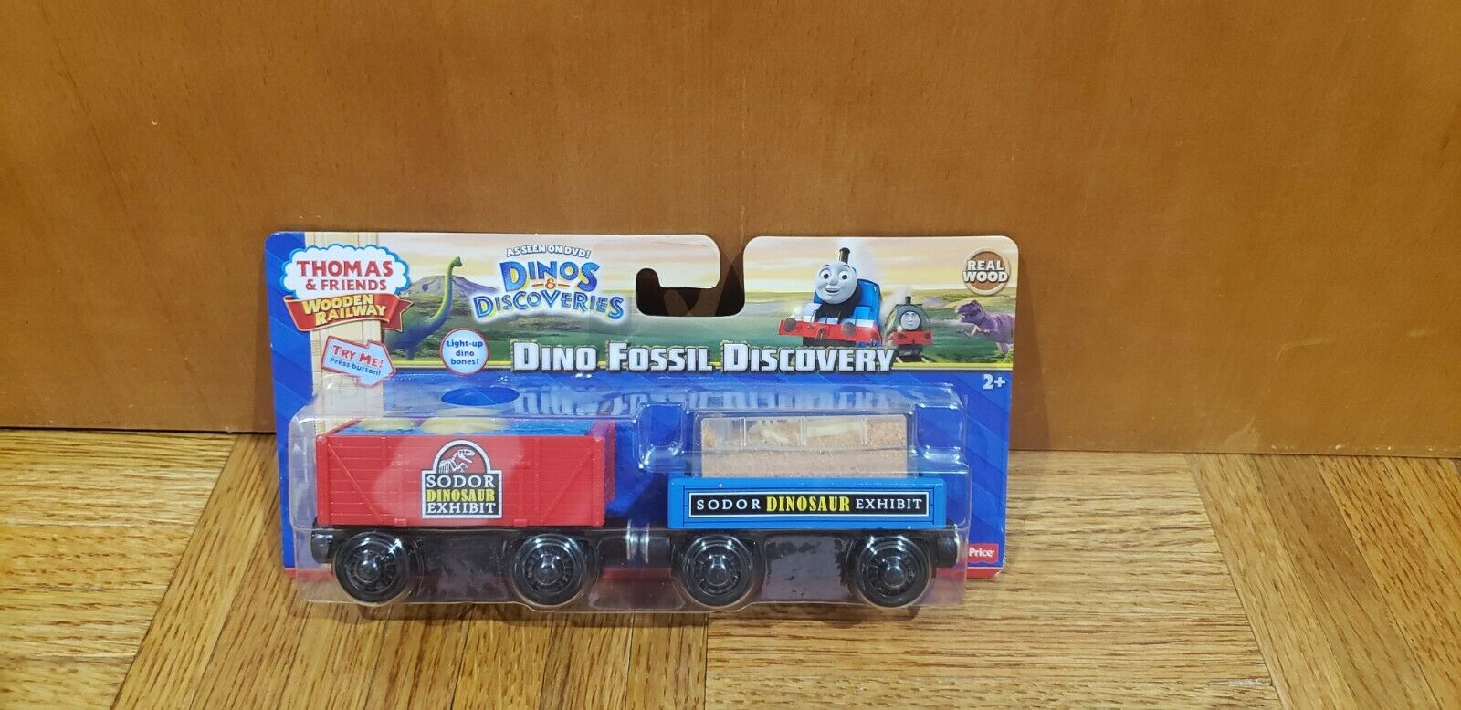Dino Fossil Discovery Thomas & Friends Wooden Railway Double Caboose Train New