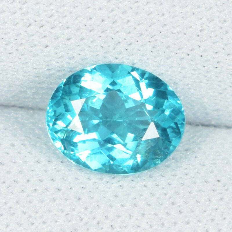 1.44cts Best Luster "paraiba Hug" Natural Blue Apatite Oval Cut....!!!!!