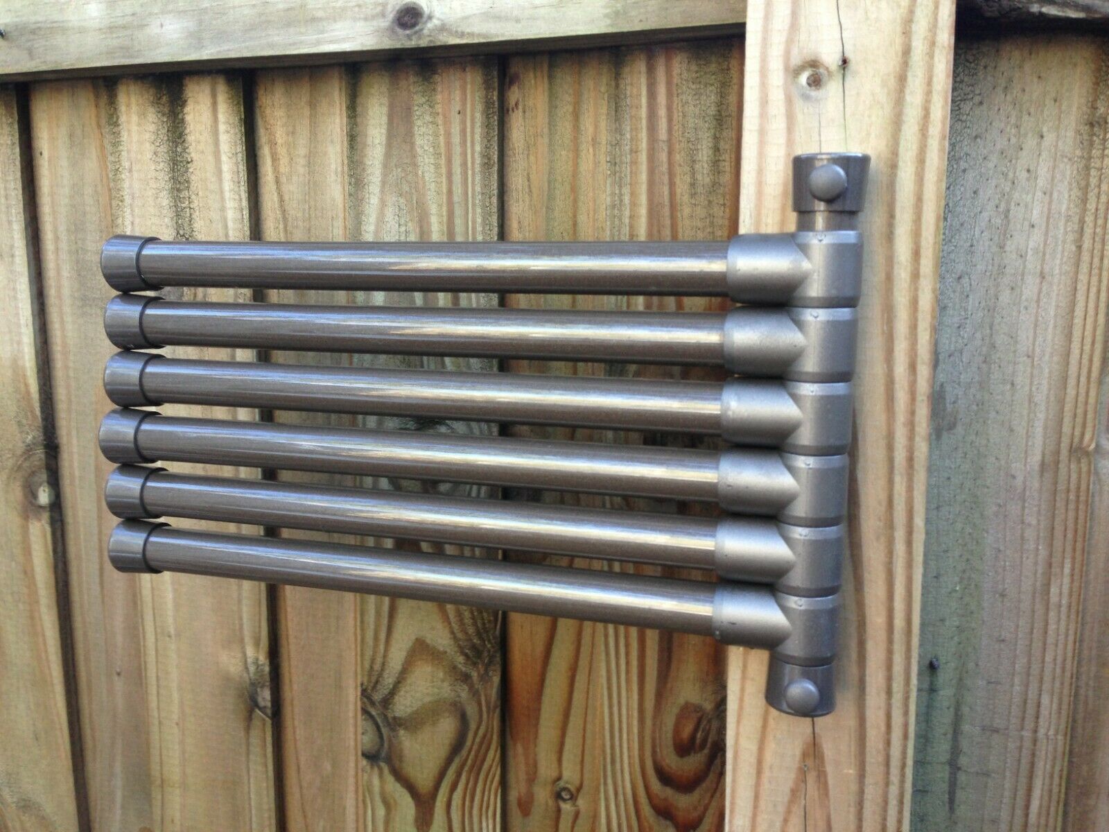 Outdoor Pool Towel Holder Rack - 6 Bar - Wall Mount For Patio Deck Spa, 4 Styles
