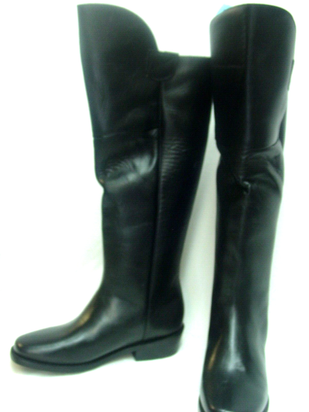 Men's Civil War Real Leather  Long Boots Black Size 8  Oak Treefarms New