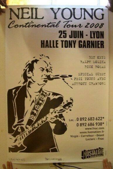 Neil Young June 25th 2008 German Tour Poster Concert Gig